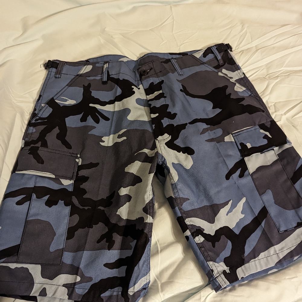 Mens Shorts Work Fishing Camping Casual Camouflage Cargo - Picture 4 of 4